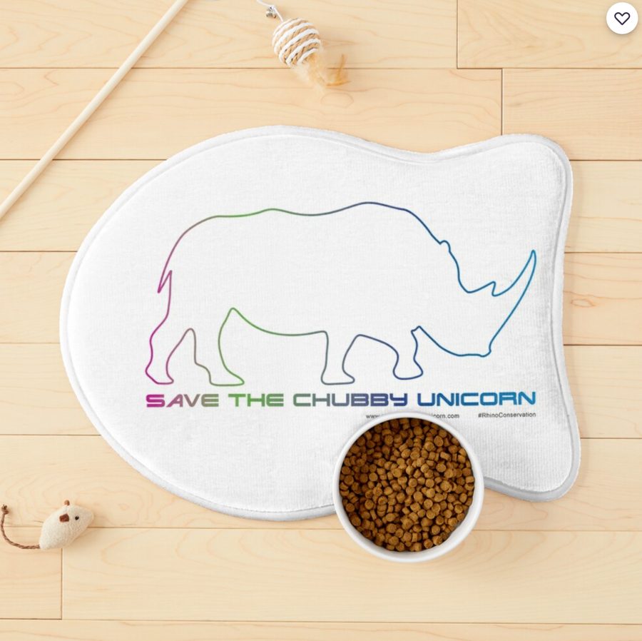 Save The Chubby Unicorn butter yellow rhino design artwork