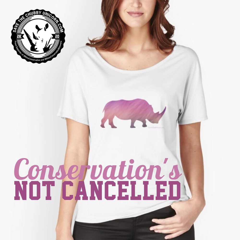 Save The Chubby Unicorn orange rhino design artwork